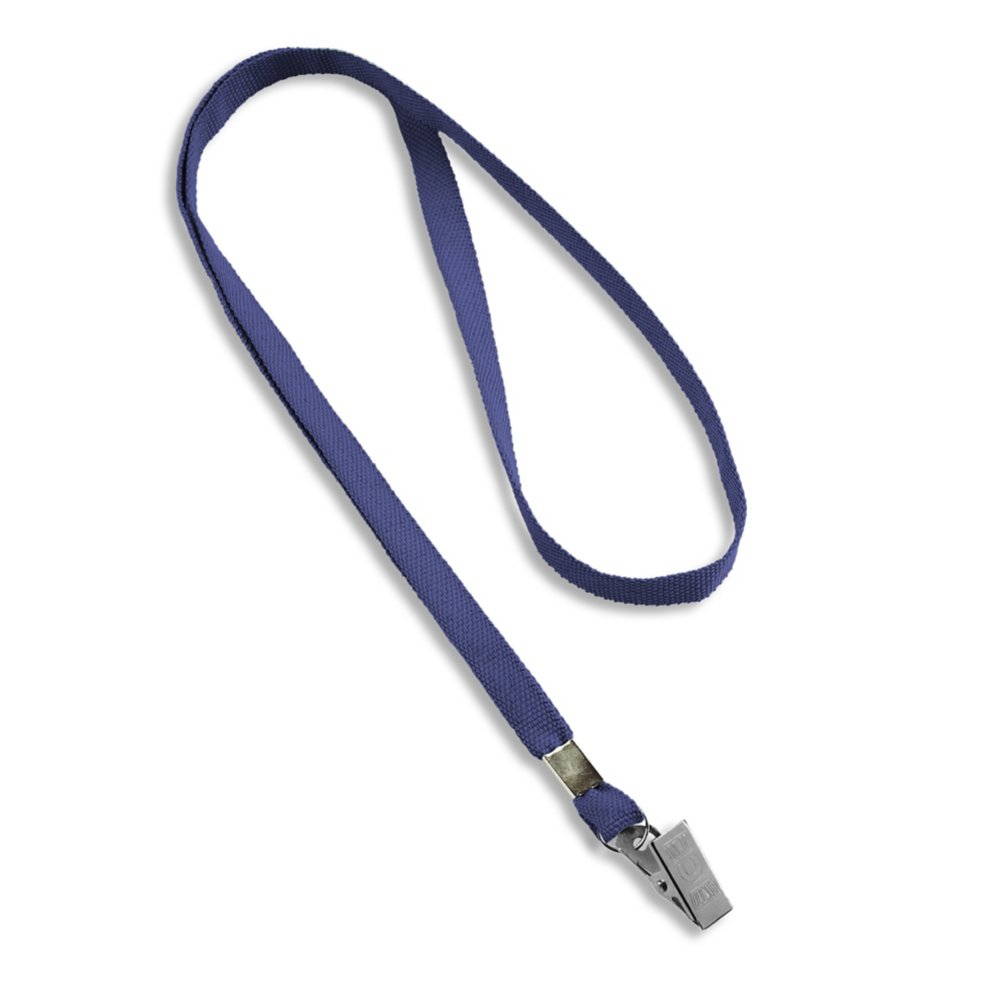 Blank Flat Woven Lanyard - 25 Pack - Blue