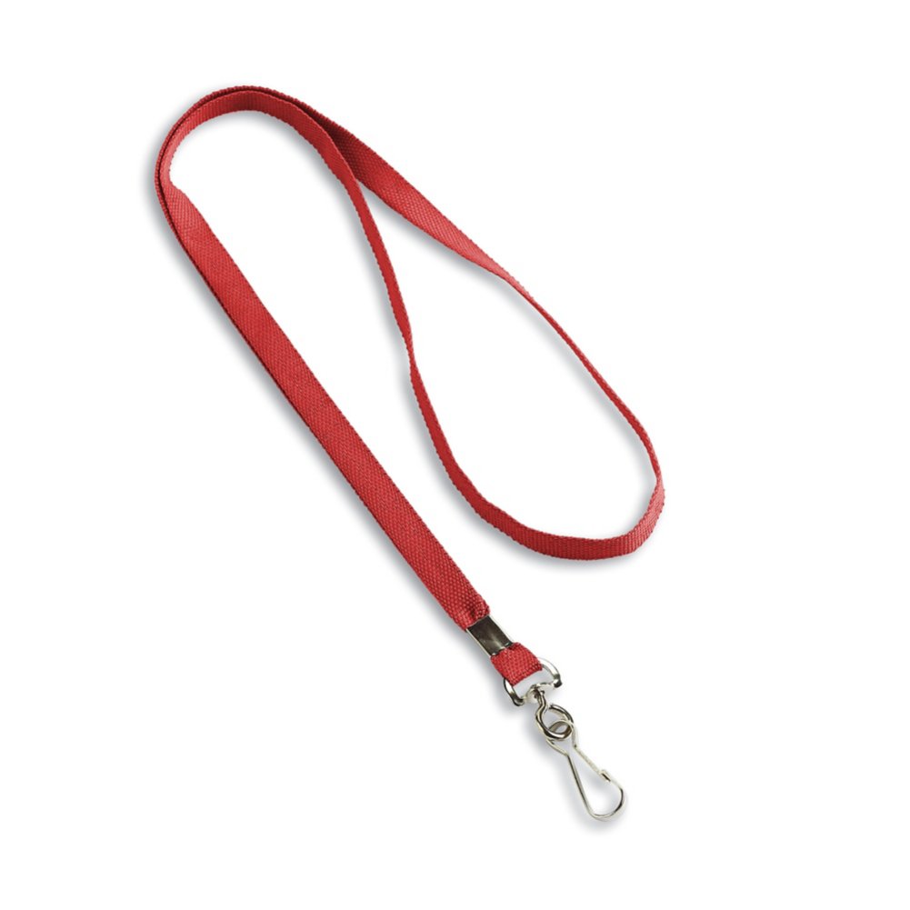 Blank Flat Woven Lanyard - 25 Pack - Red