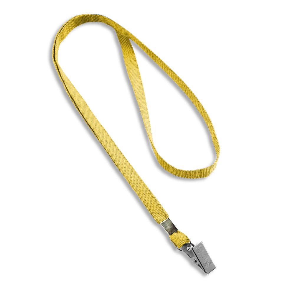 Blank Flat Woven Lanyard - 25 Pack - Yellow