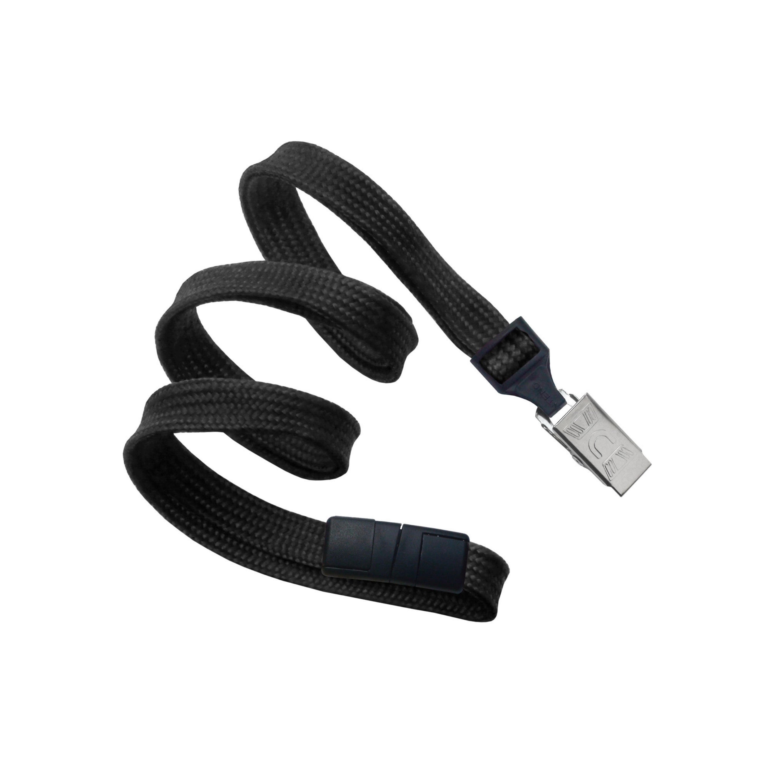 Blank Flat Woven Lanyards with Breakaway Release