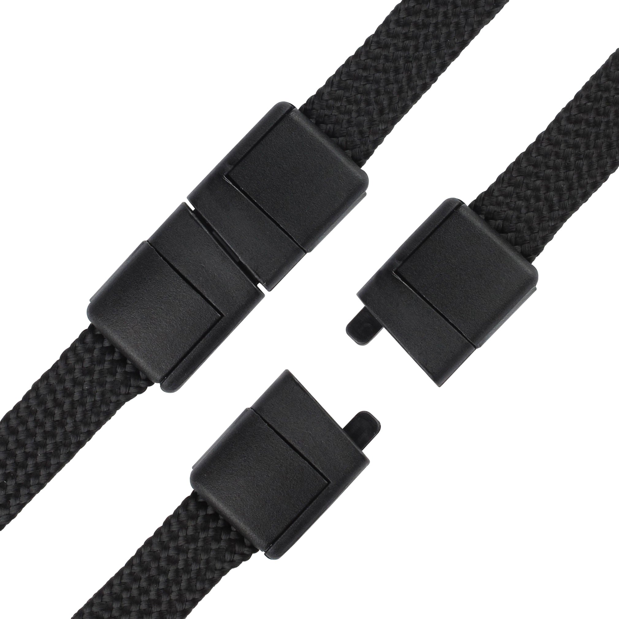Flat Woven Lanyards with Breakaway Release - 25 Pack - Black - breakaway feature