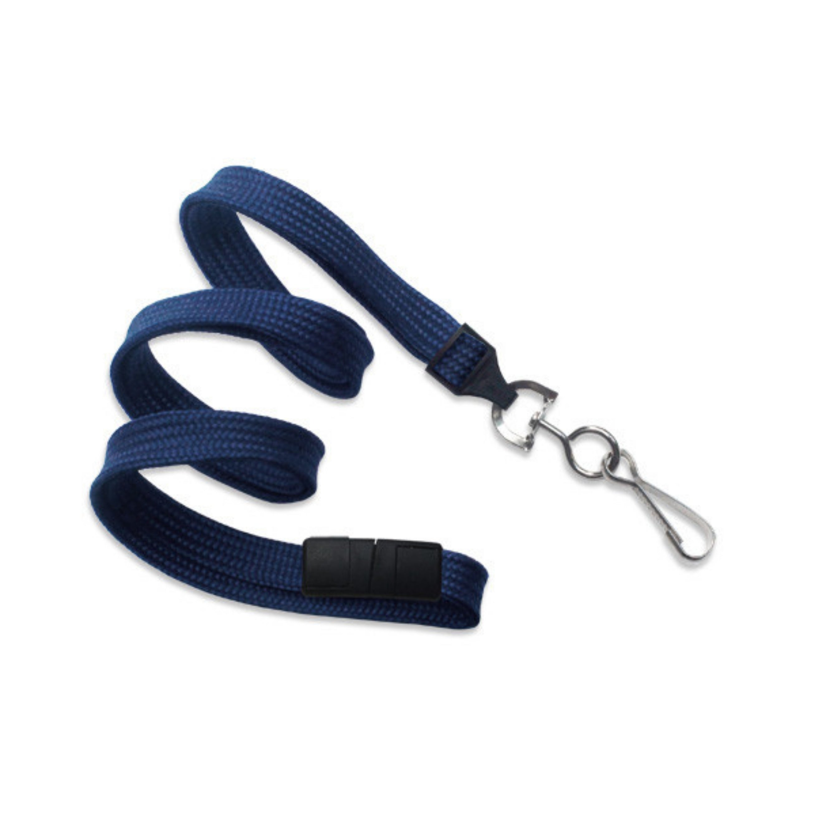 Blank Flat Woven Lanyards with Breakaway Release