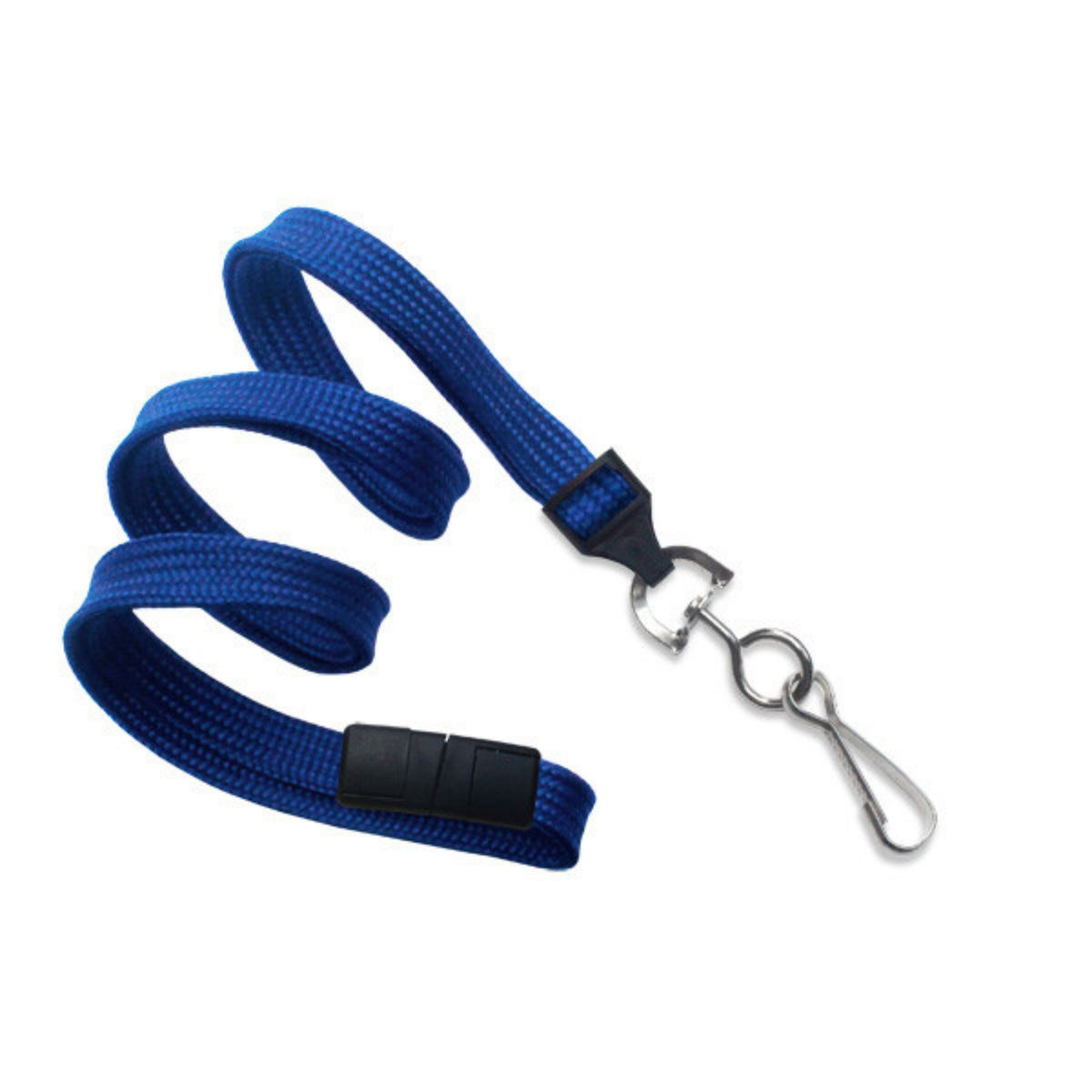 Blank Flat Woven Lanyards with Breakaway Release