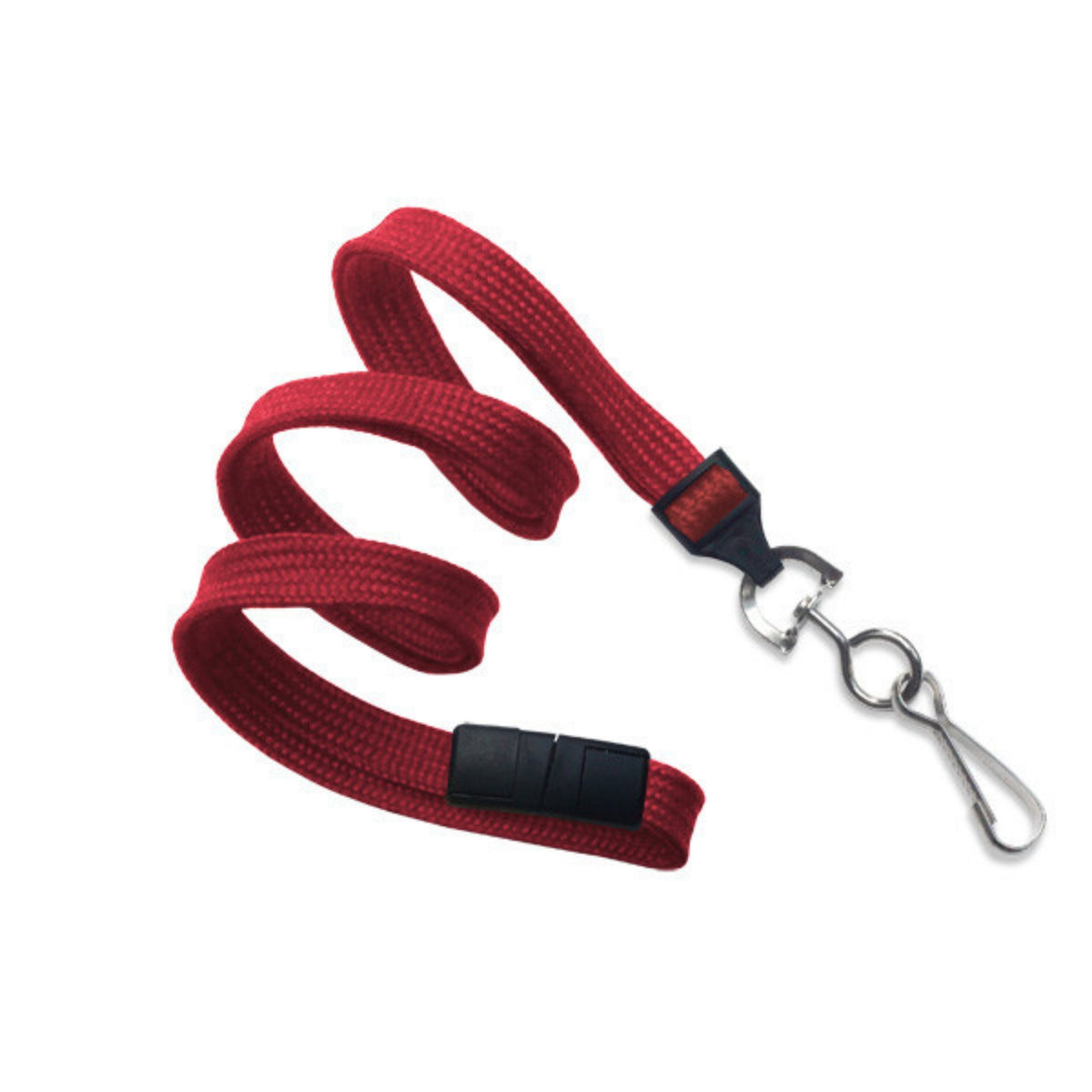 Blank Flat Woven Lanyards with Breakaway Release