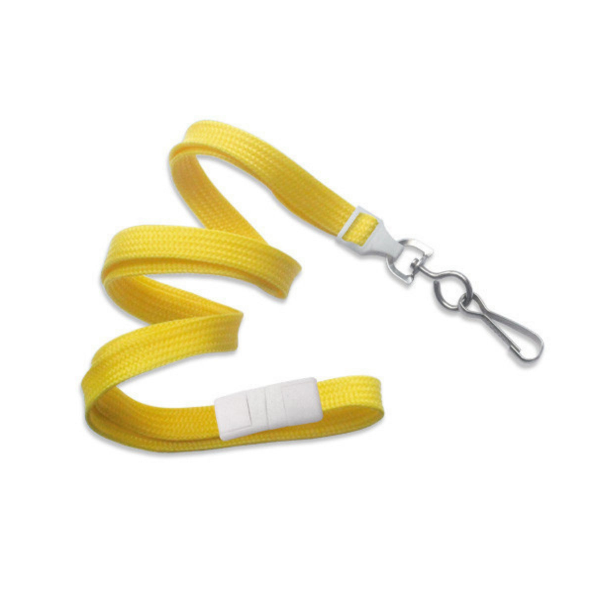 Blank Flat Woven Lanyards with Breakaway Release