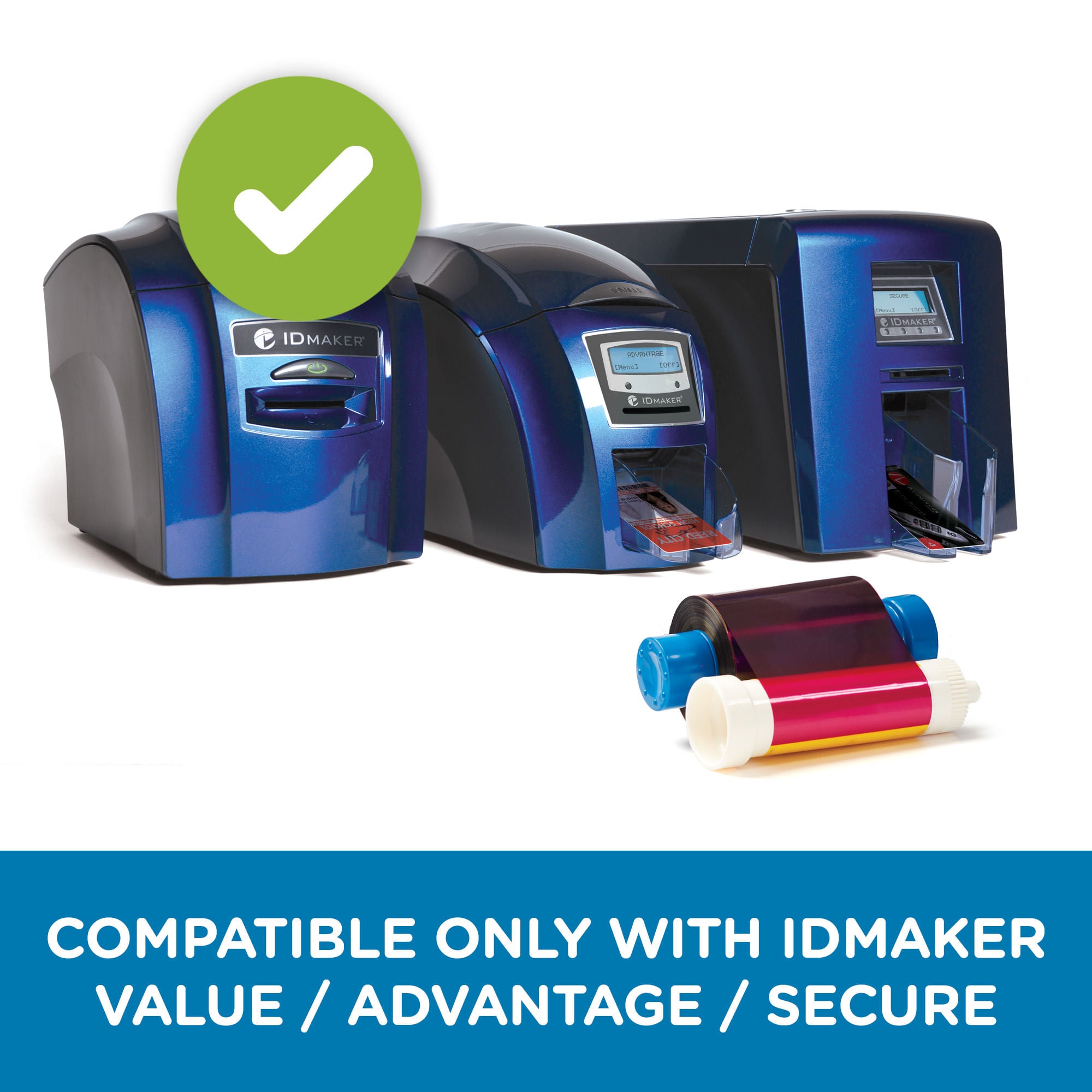 ID Maker Value/Advantage/Secure - YMCKO Printer Ribbon - 300 Prints