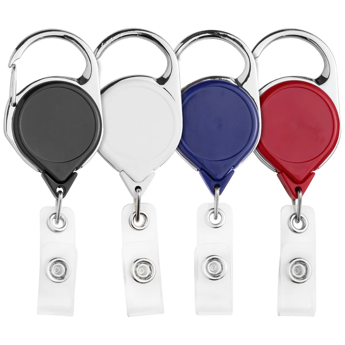 Solid Color Badge Reel with Carabiner