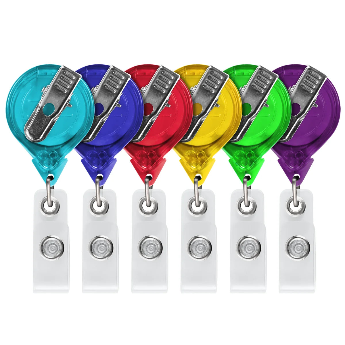 Translucent Color Round Custom Badge Reel with Alligator Clip