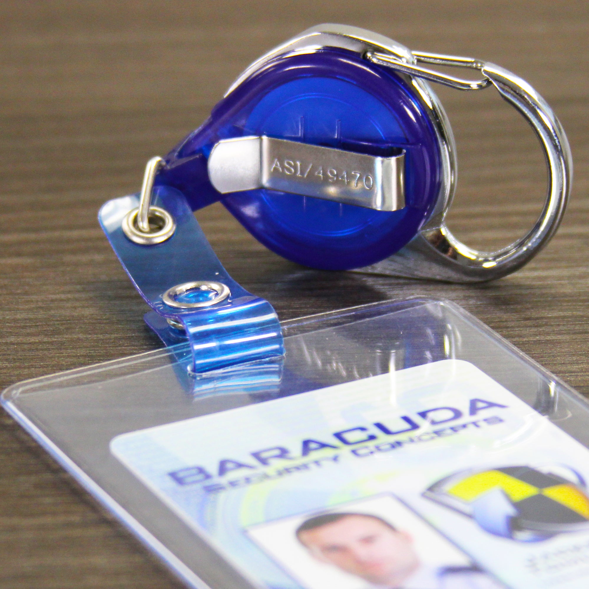 Carabiner ID Badge Reel with Slide Clip