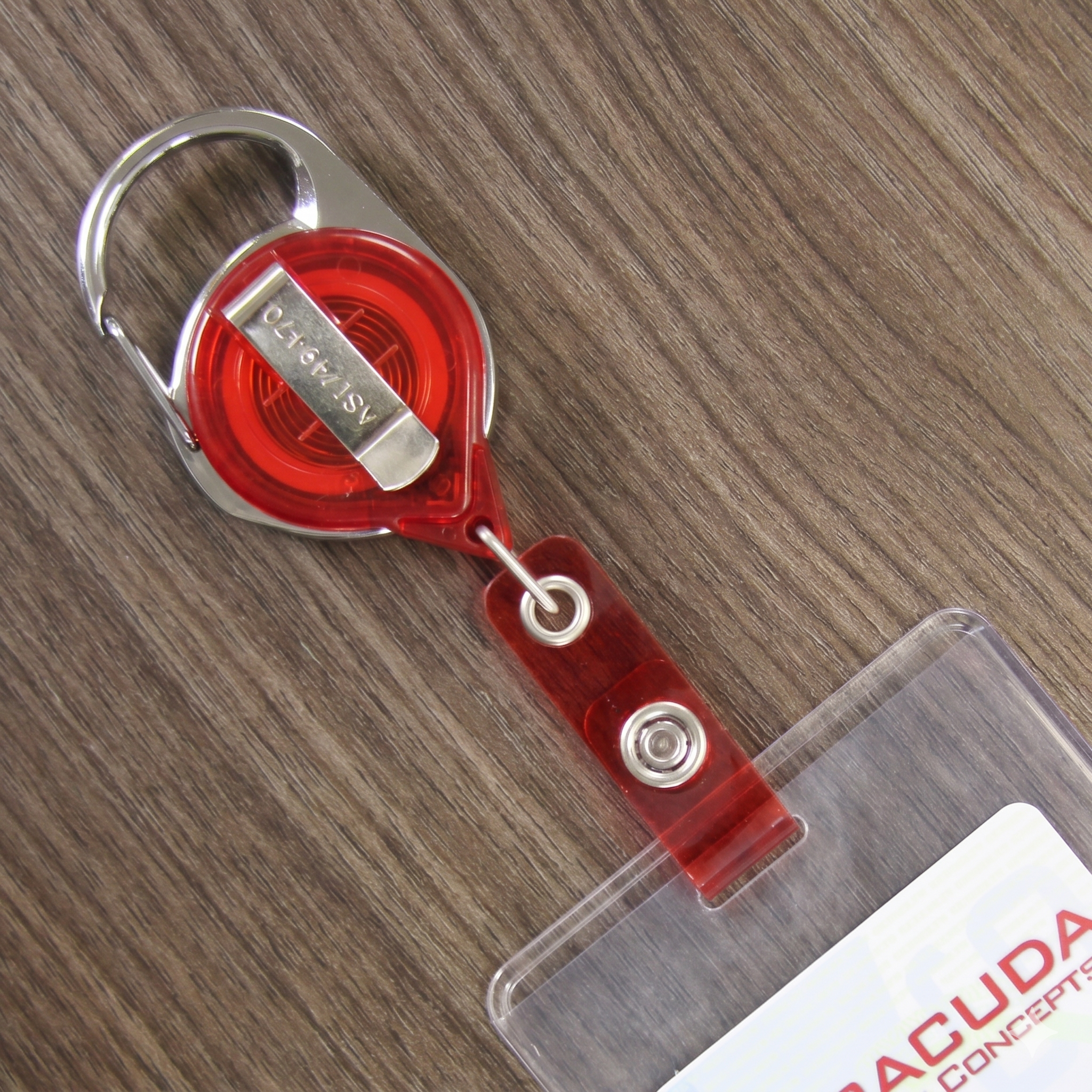 Carabiner ID Badge Reel with Slide Clip