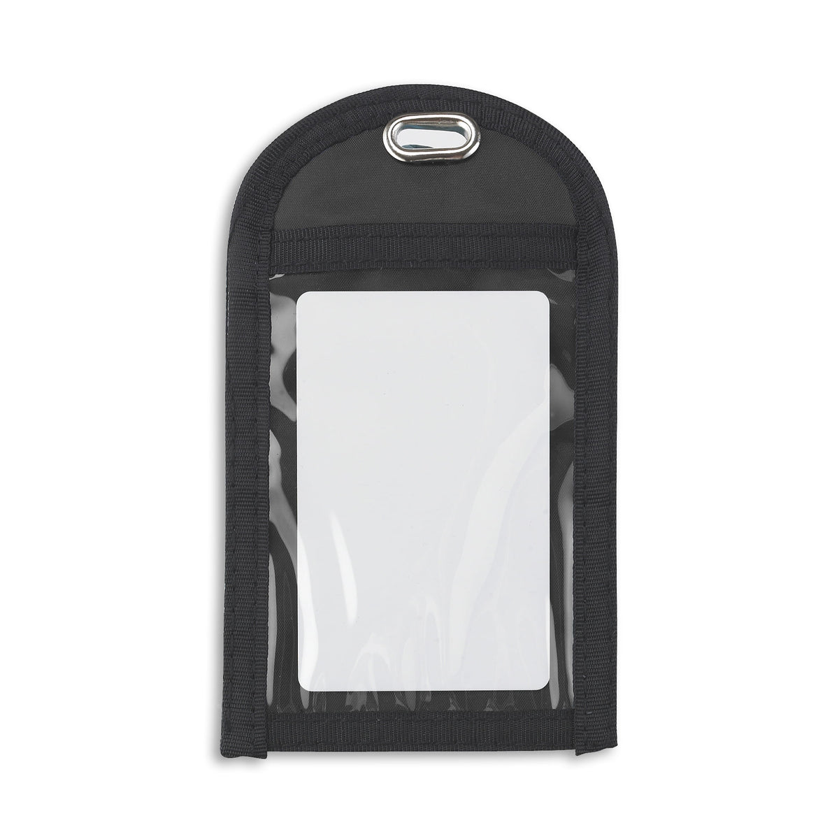 Badge Holder with Pocket - 10 Pack - Black - in use