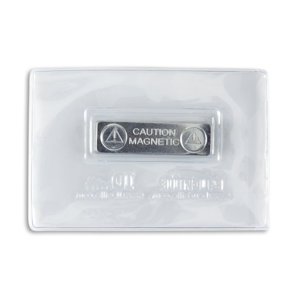 Vinyl Magnetic Badge Holder Credit Card Sized - 25 Pack - back view