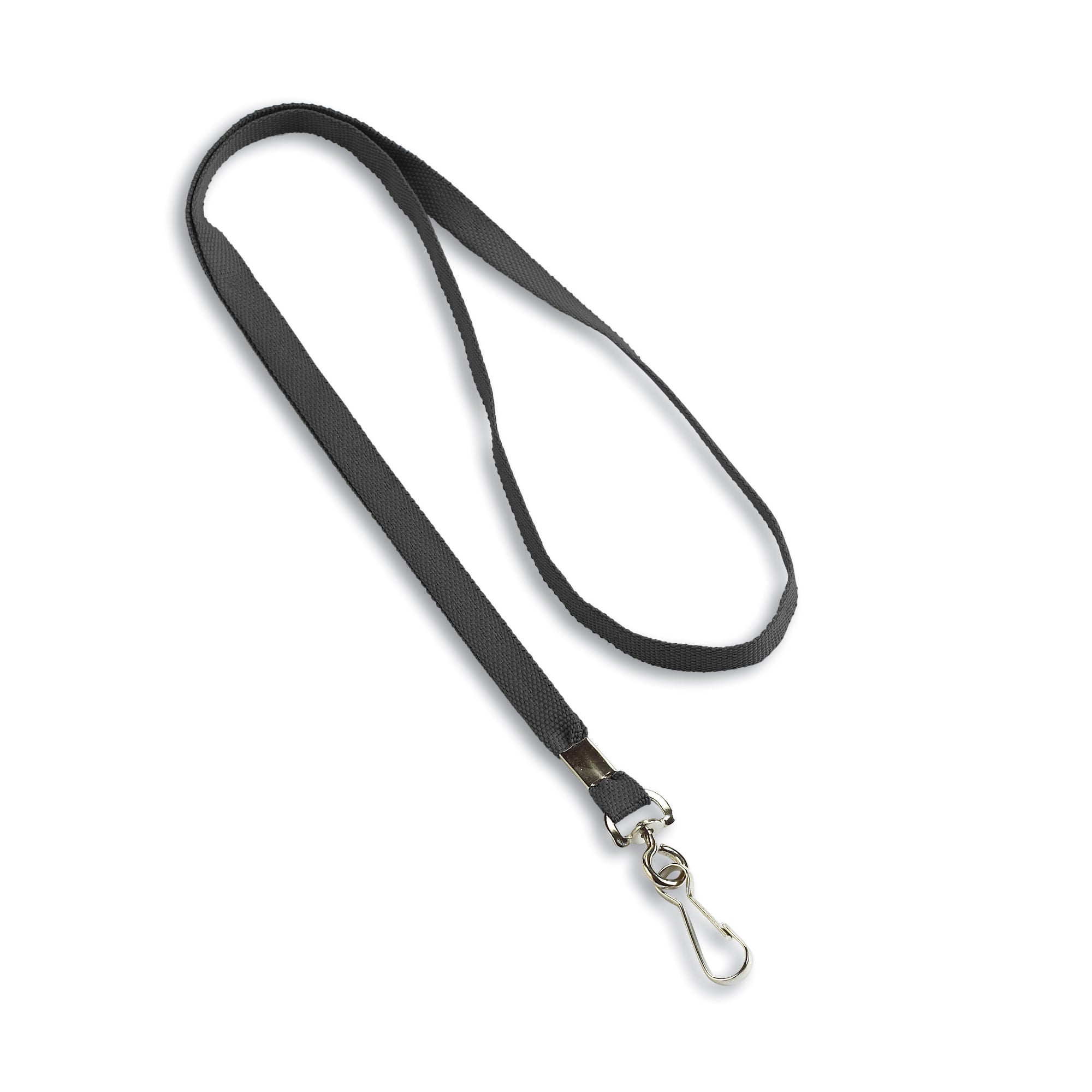 Blank Flat Woven Lanyard - 25 Pack - Black