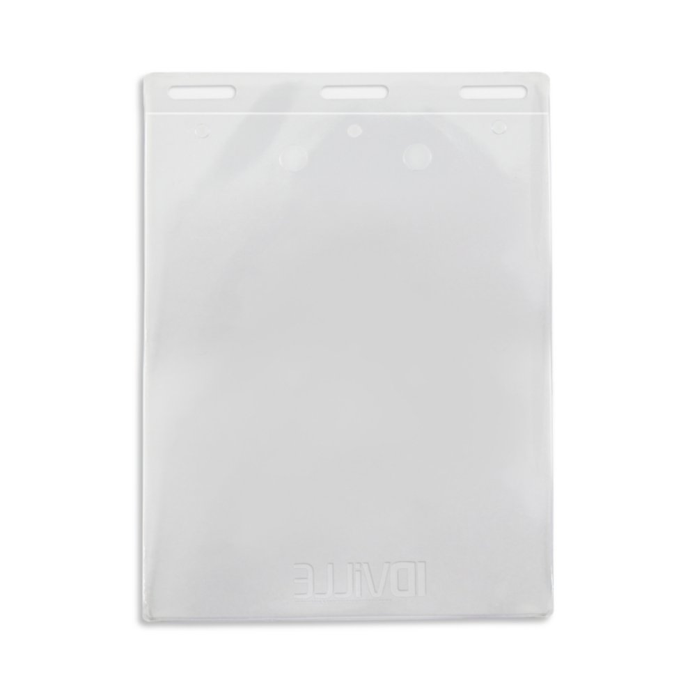 No-Flip Triple Slot Vertical Badge Holder - 50 Pack