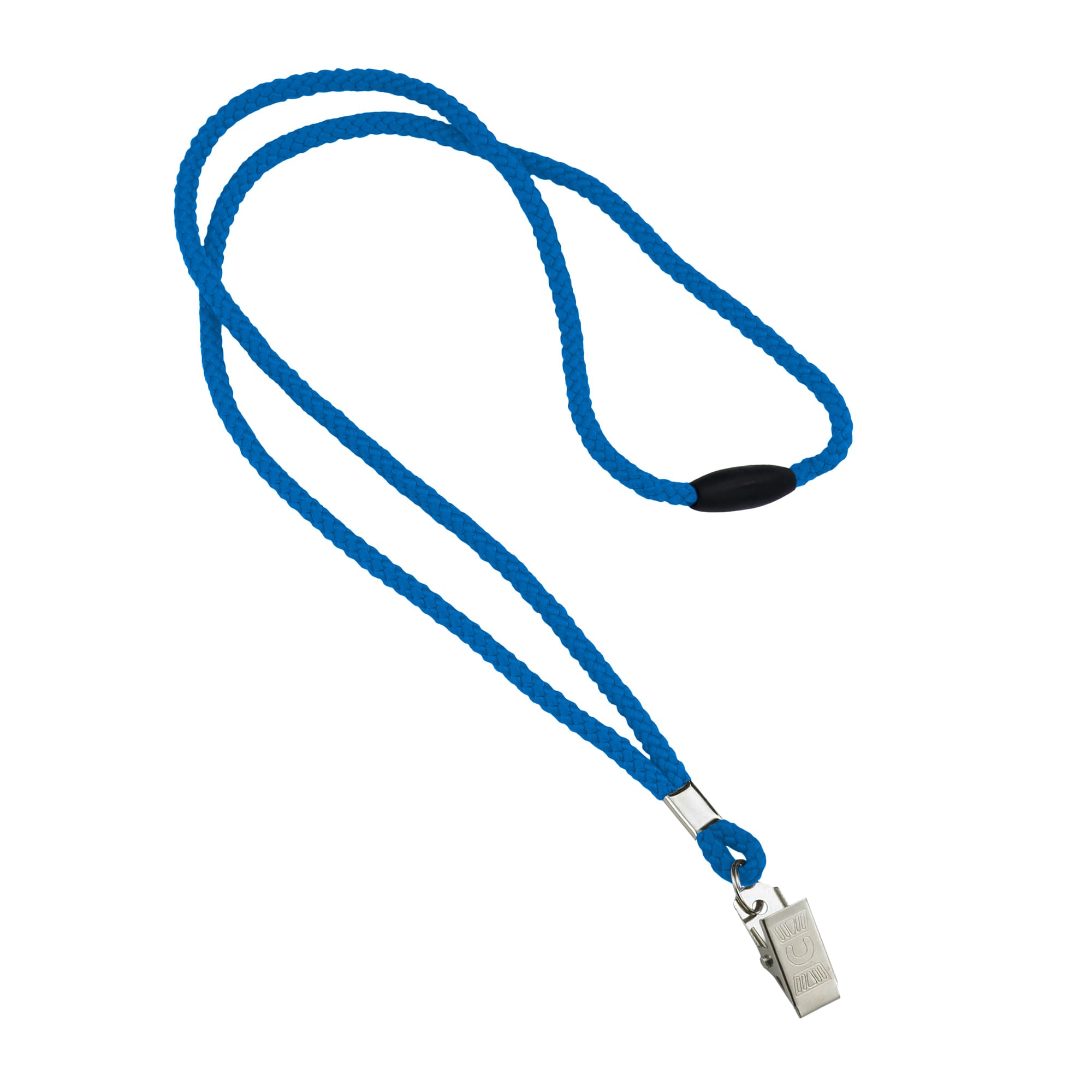 Round Woven Blank Polyester Lanyards with Breakaway - 25 Pack - Royal Blue