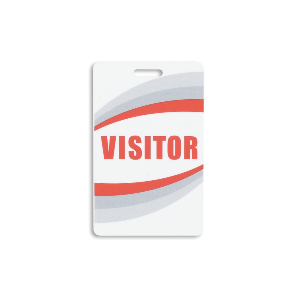Visitor Preprinted PVC Plastic ID Card - 25/Pack