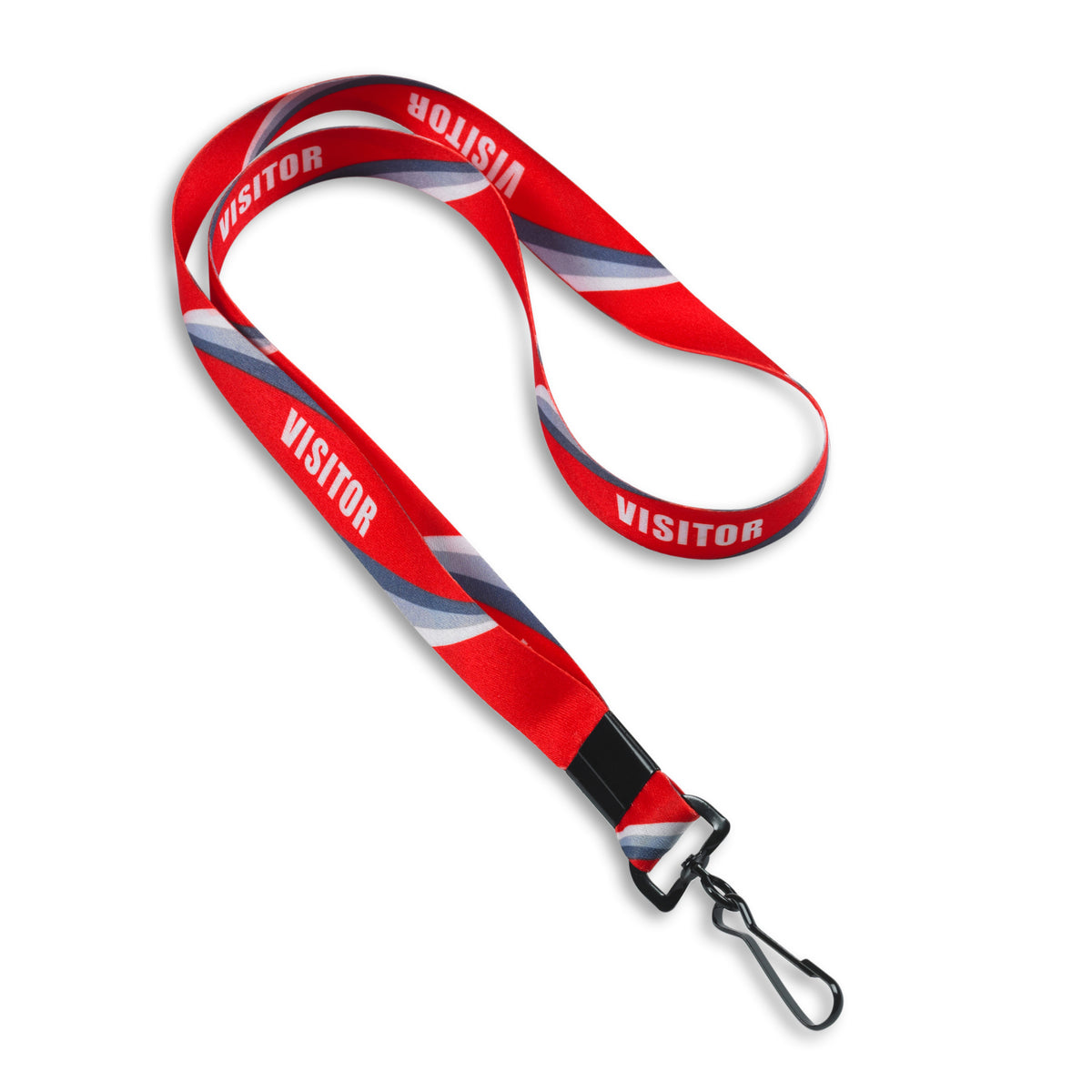 Visitor ID Badge Lanyards with Swivel J Hook