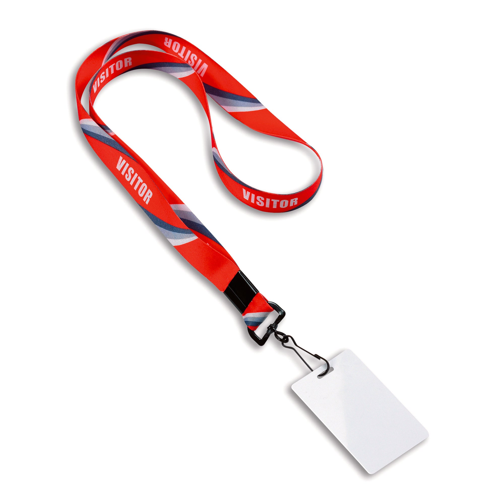 Visitor ID Badge Lanyards with Swivel J Hook