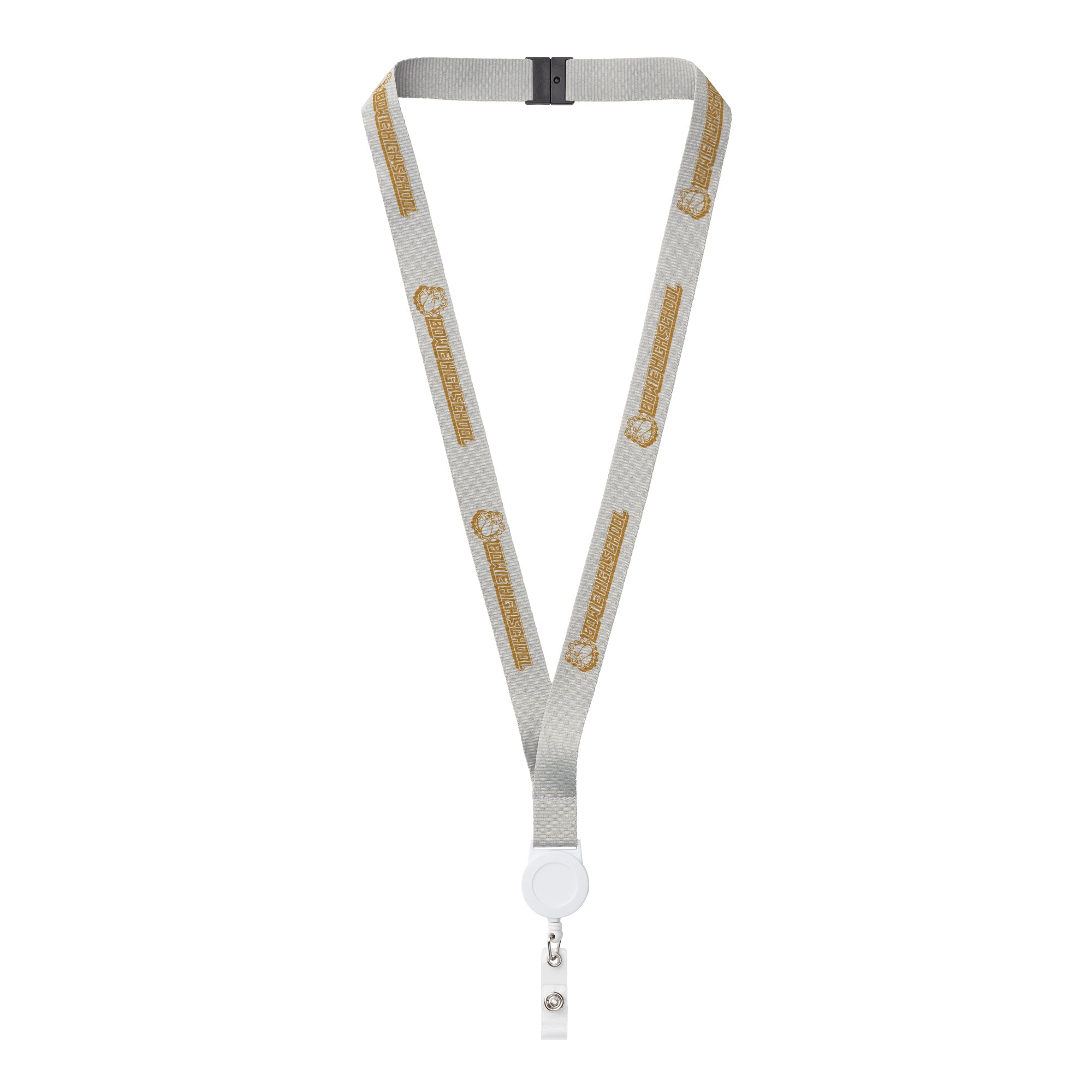 3/4" Polyester Lanyard/Reel Combo - One Imprint Custom Lanyard