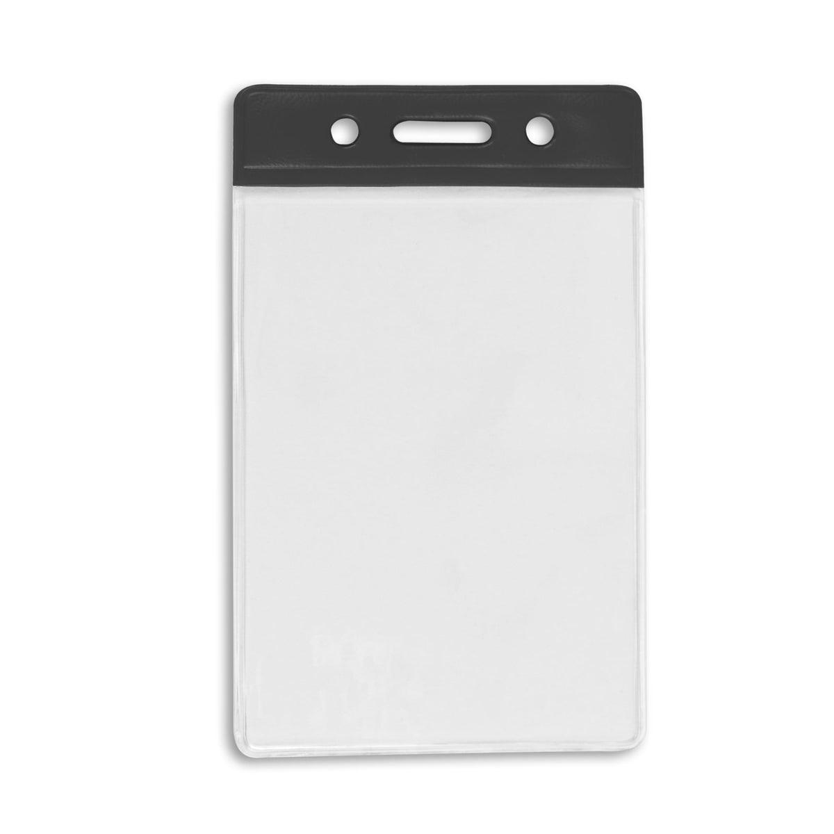 Vertical Color Bar Badge Holder - 50 Pack - Black