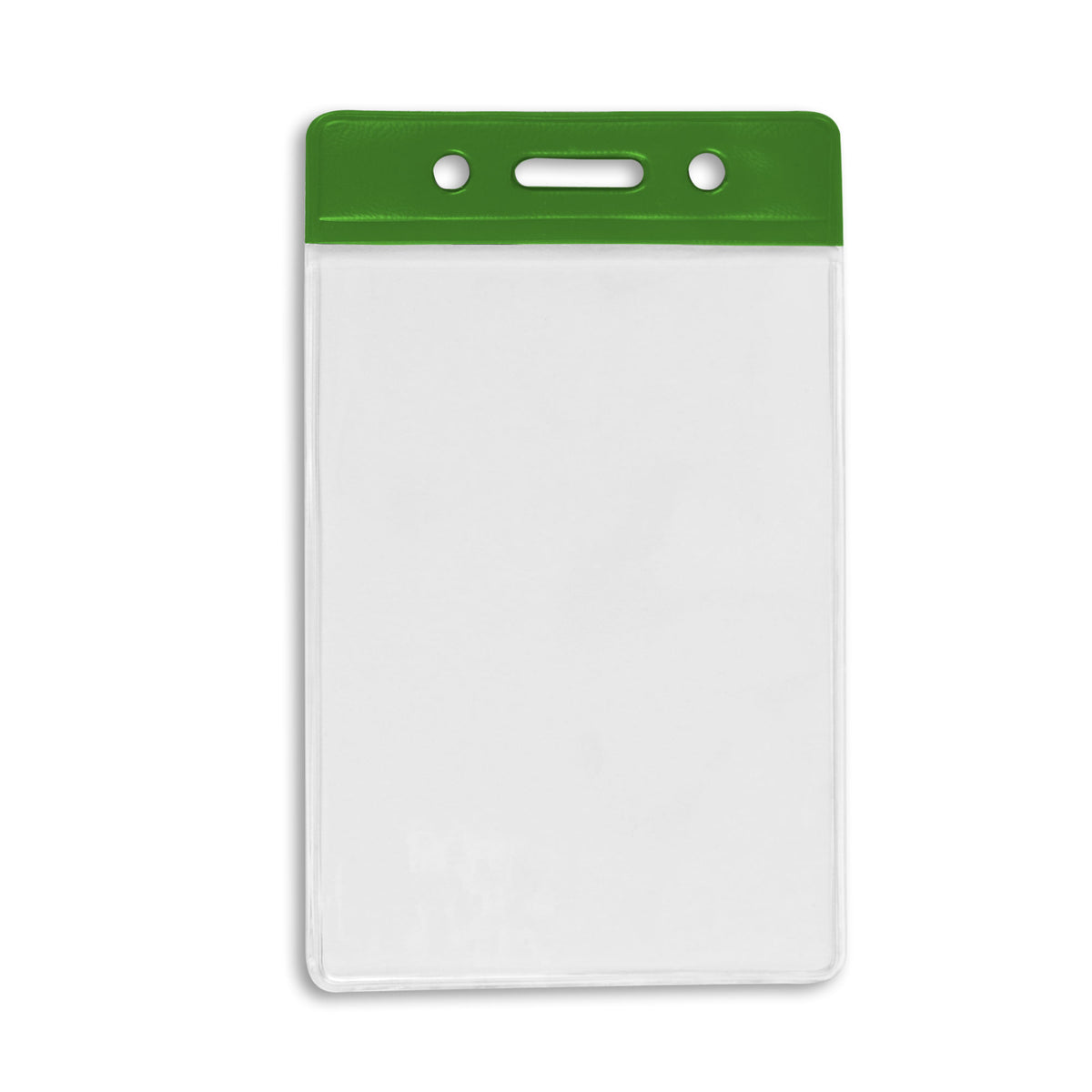 Vertical Color Bar Badge Holder - 50 Pack - Green