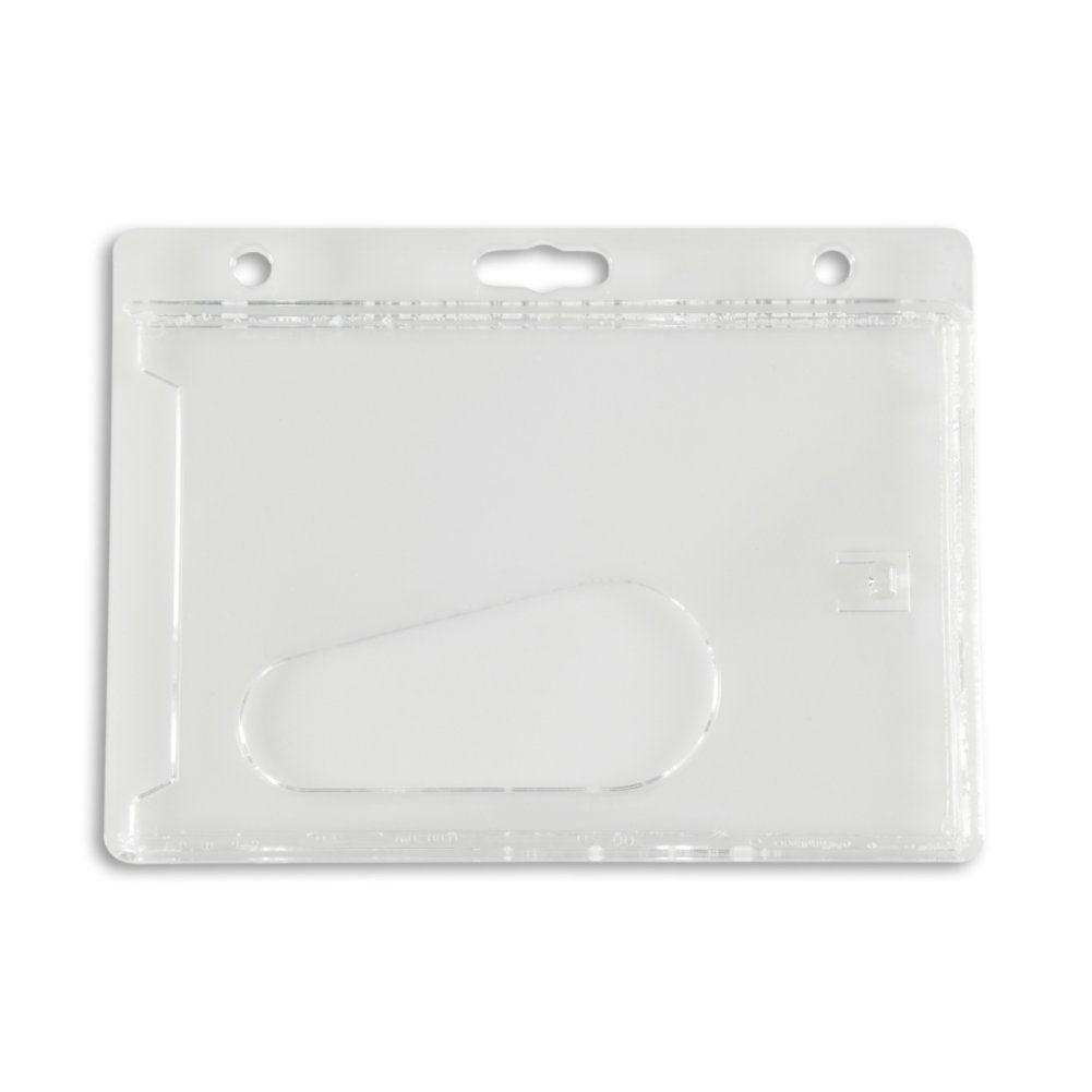 Horizontal Hard Plastic Badge Holder - 50 Pack