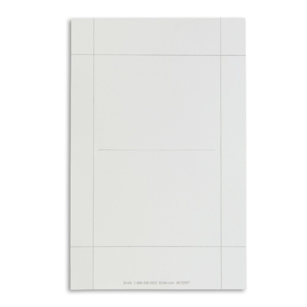 Visitor Express Blank Name Badge Stock - White