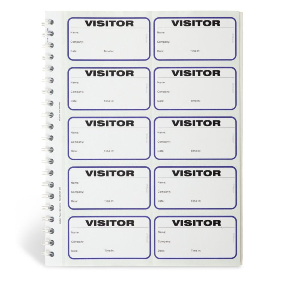 Temporary Visitor Registry Book by Visitor Pass Solutions