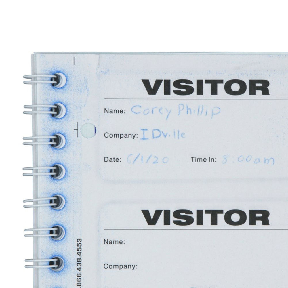 Temporary Visitor Registry Book by Visitor Pass Solutions - side view