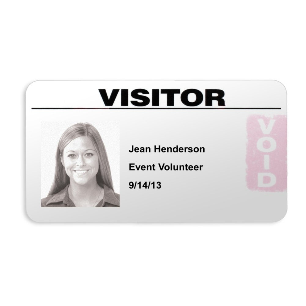 Thermal Print Badges - 4" x 2" - Self Expiring Tab - 500/Pack