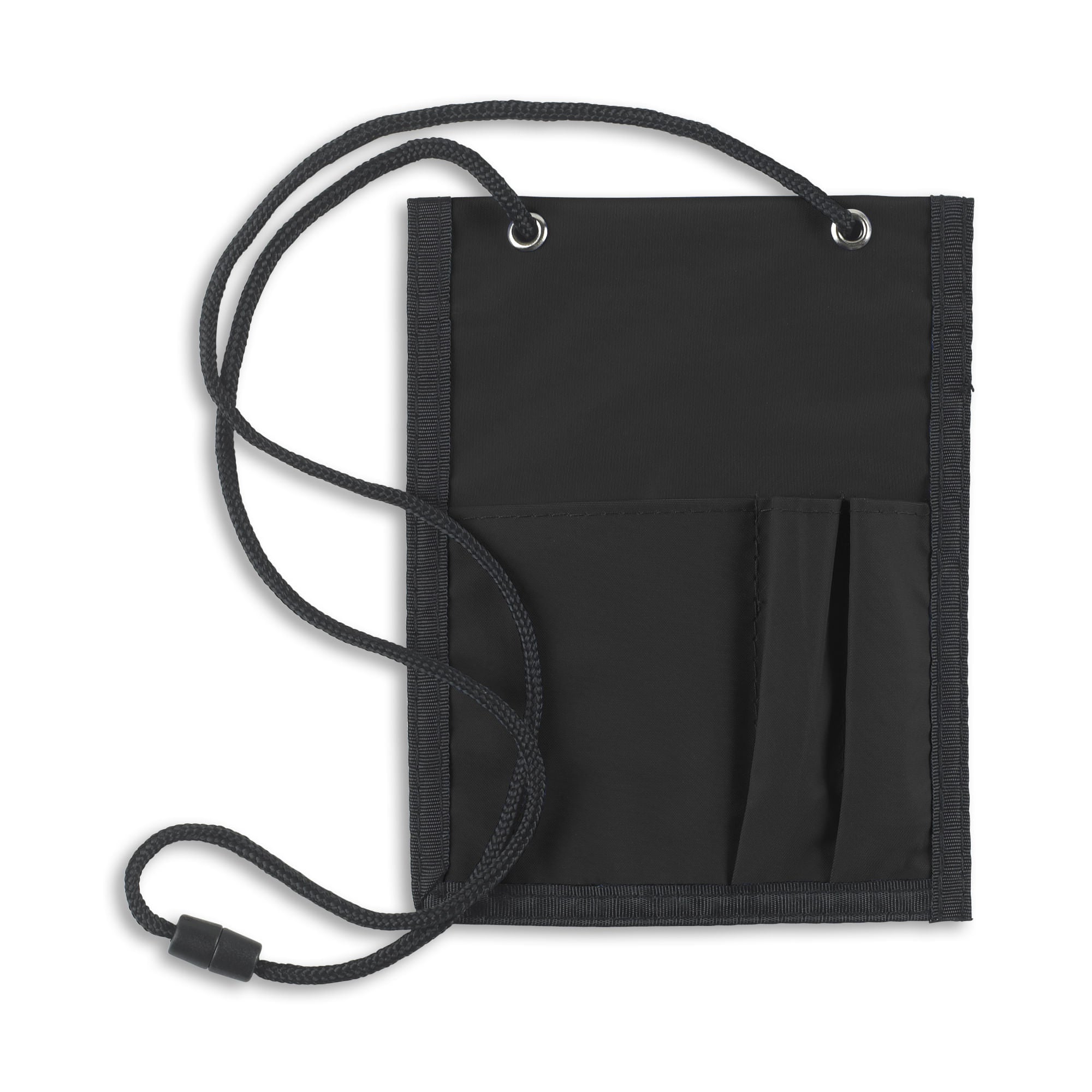 Event Zipper Pouch Badge Holder - 25 Pack - Black - back view