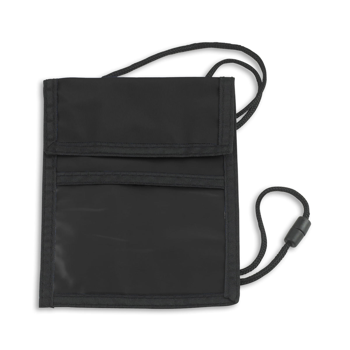 Event Zipper Pouch Badge Holder - 25 Pack - Black