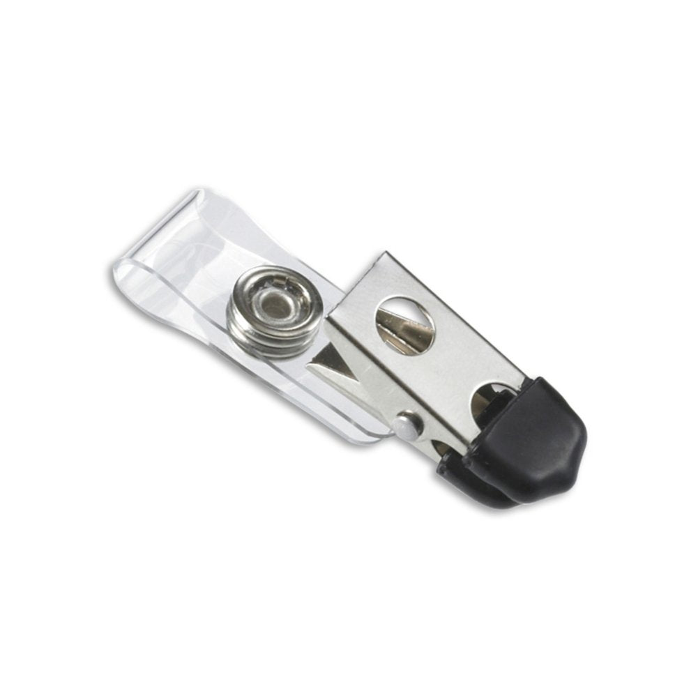 ID Badge Clip with Rubber Tip - 100/Pack