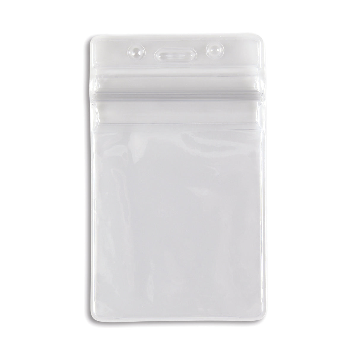 Vertical ID Badge Holder with Zip-Lock