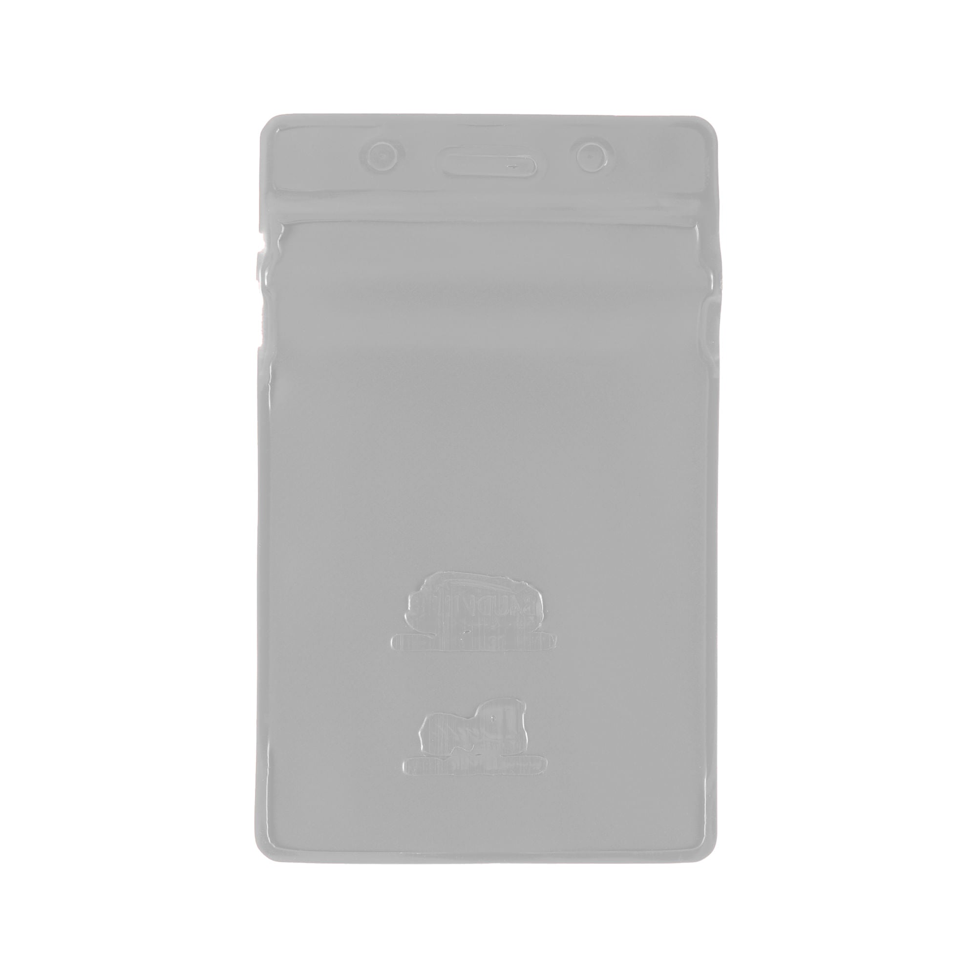 Vertical Sealable Vinyl Badge Holder - 50 Pack - White - back view