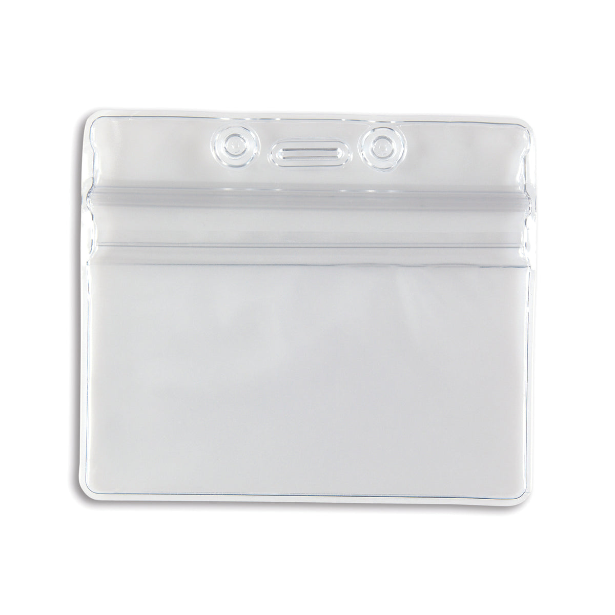 Horizontal ID Badge Holder with Sealable Top