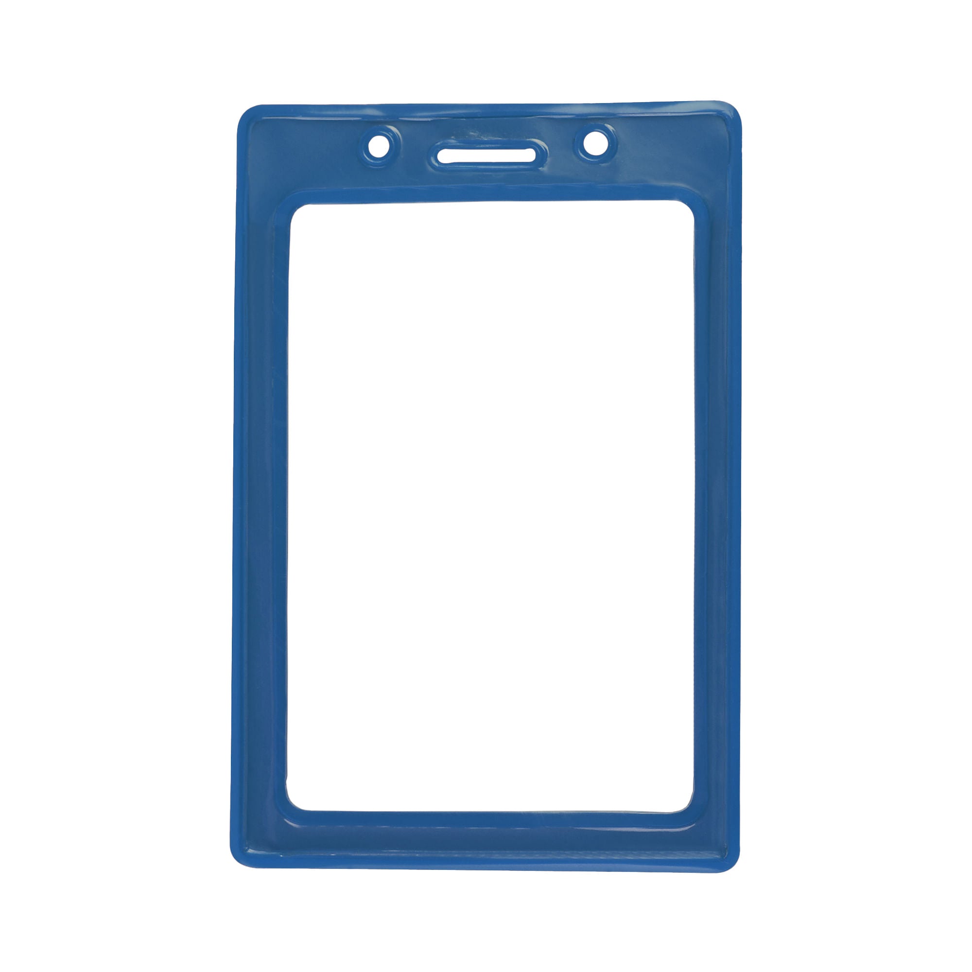 Vertical Color Frame Badge Holder - 50 Pack - Blue - back view