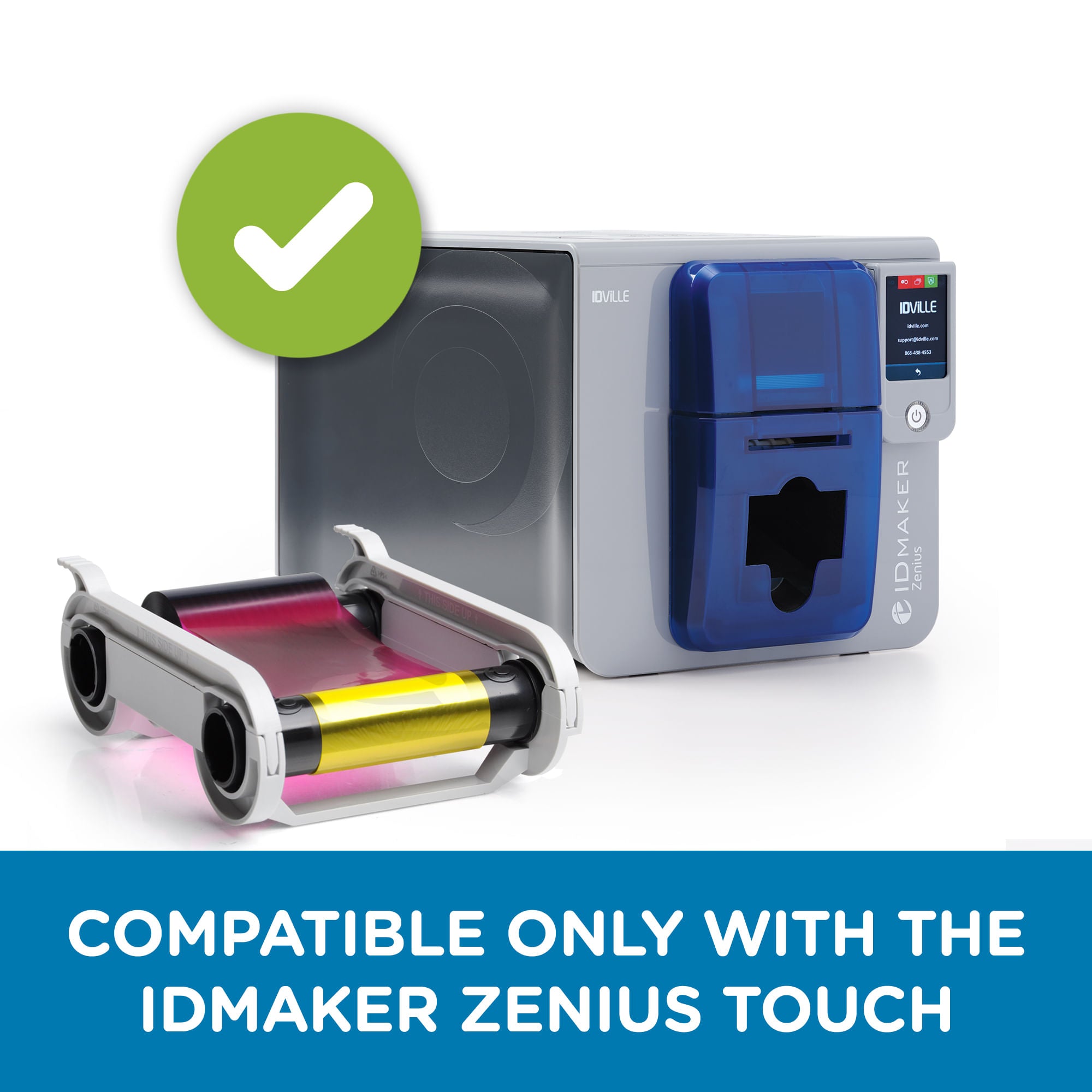 ID Maker® Primacy & Zenius - 200-Print YMCKO Printer Ribbon