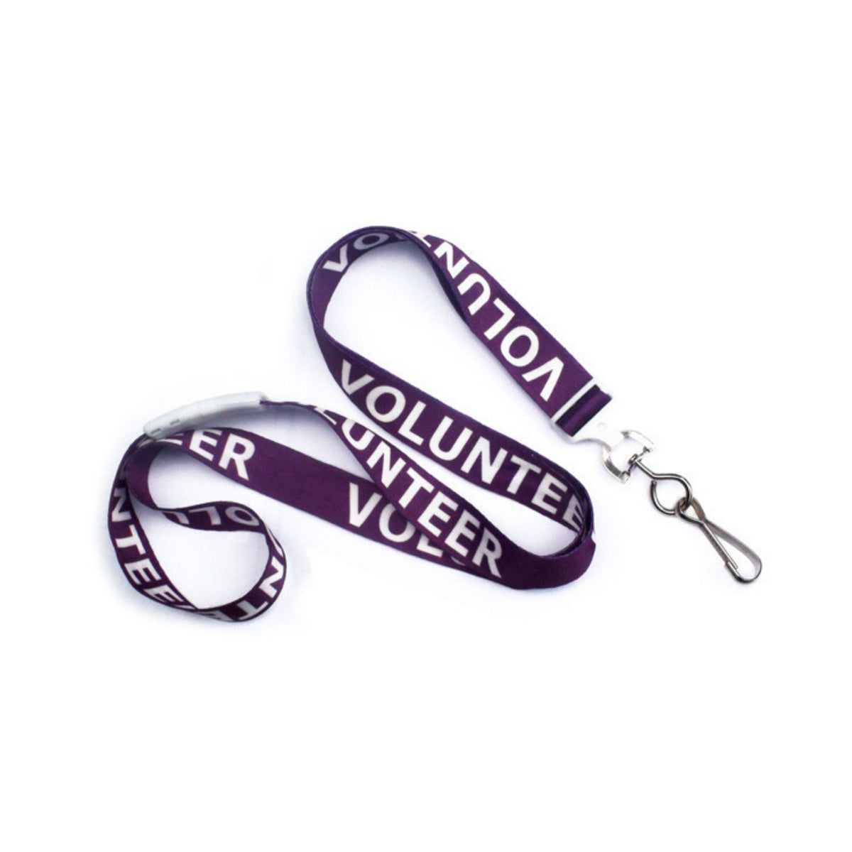 Pre-Printed Volunteer Lanyards with Breakaway - Purple