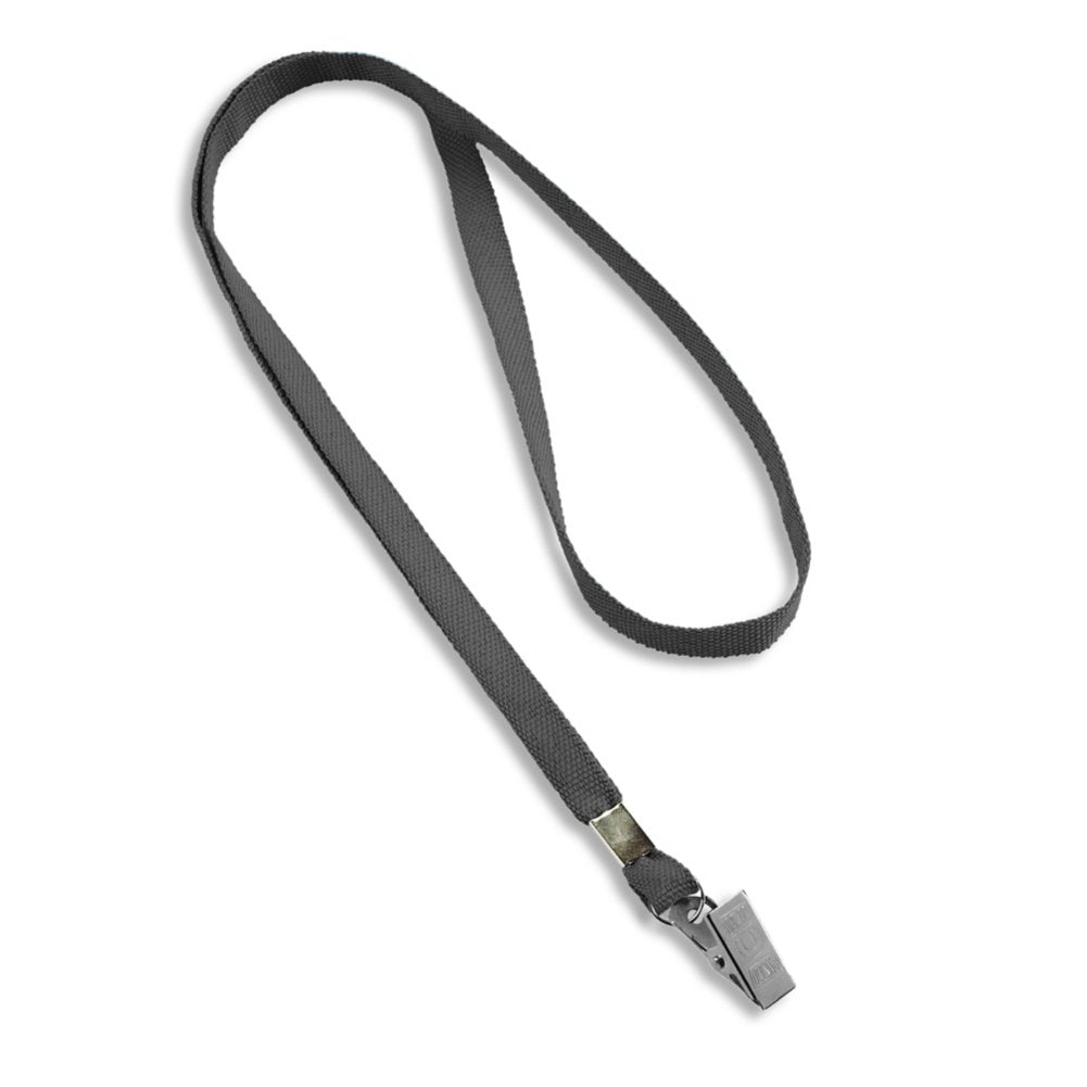 Blank Flat Woven Lanyard - 25 Pack - Black