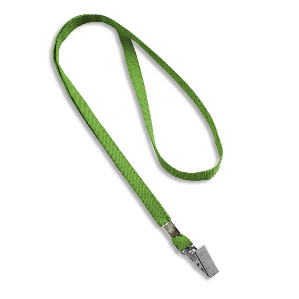 Blank Flat Woven Lanyard - 25 Pack - Green