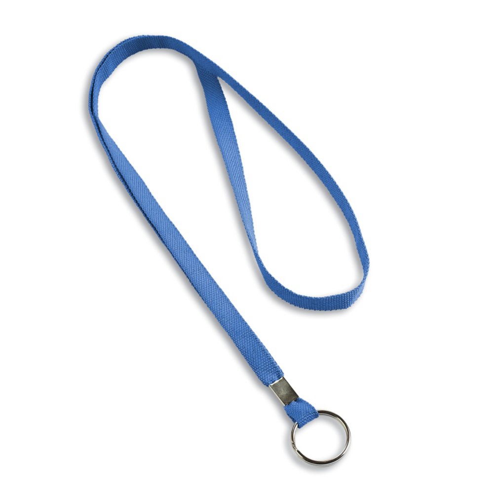 Blank Flat Woven Lanyard - 25 Pack - Royal Blue
