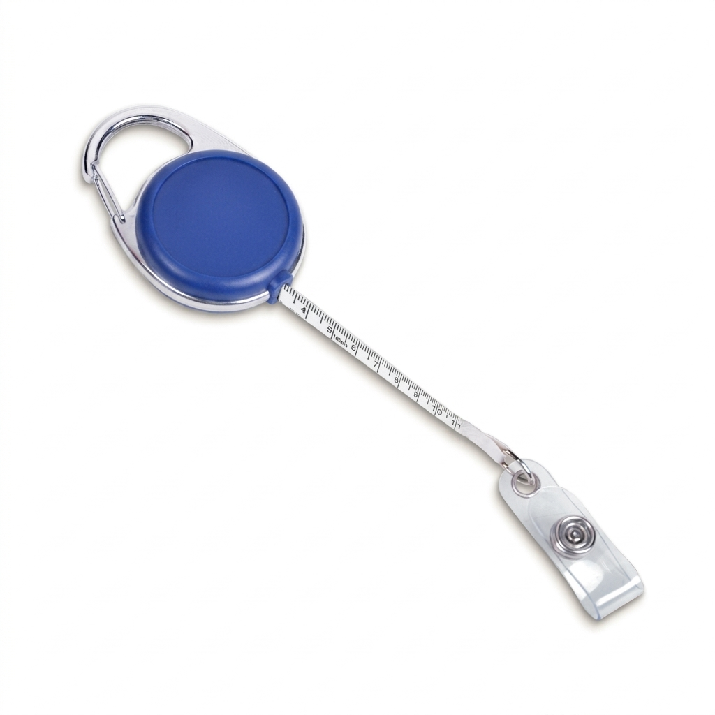 Carabiner ID Badge Reel with 40” Retractable Tape Measure
