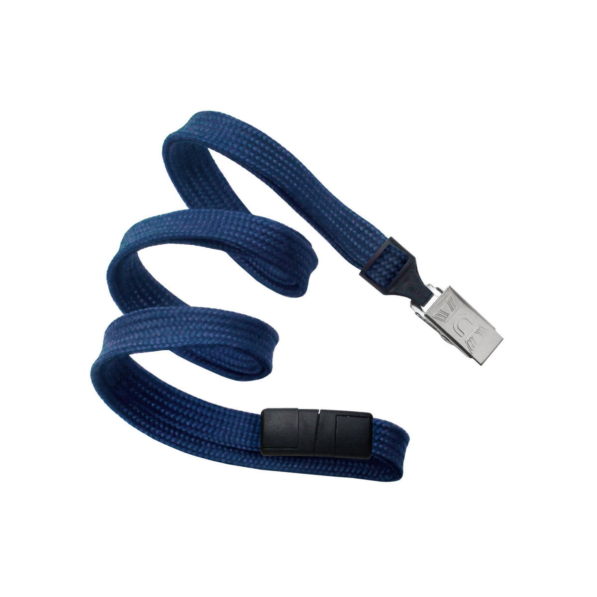 Blank Flat Woven Lanyards with Breakaway Release