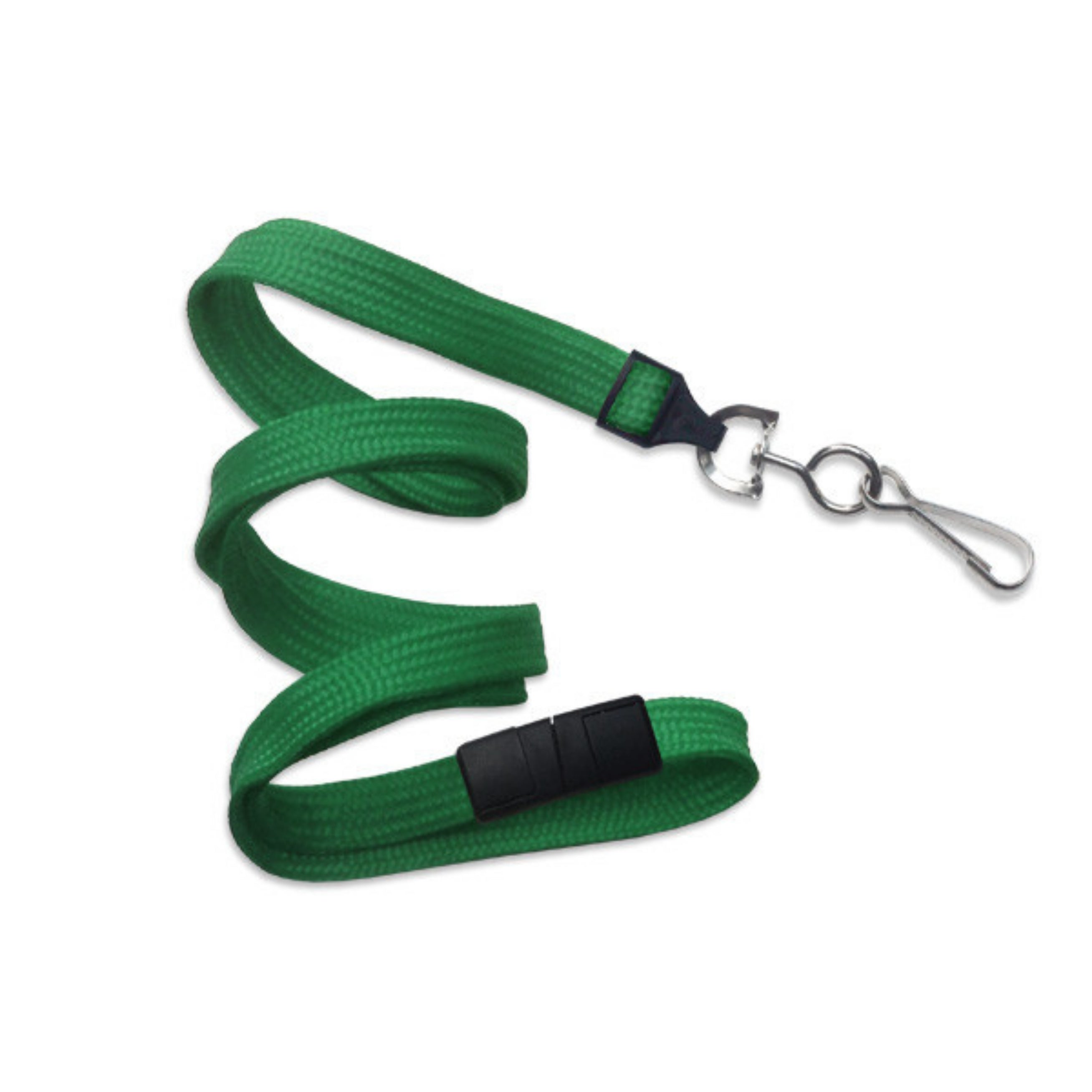 Blank Flat Woven Lanyards with Breakaway Release