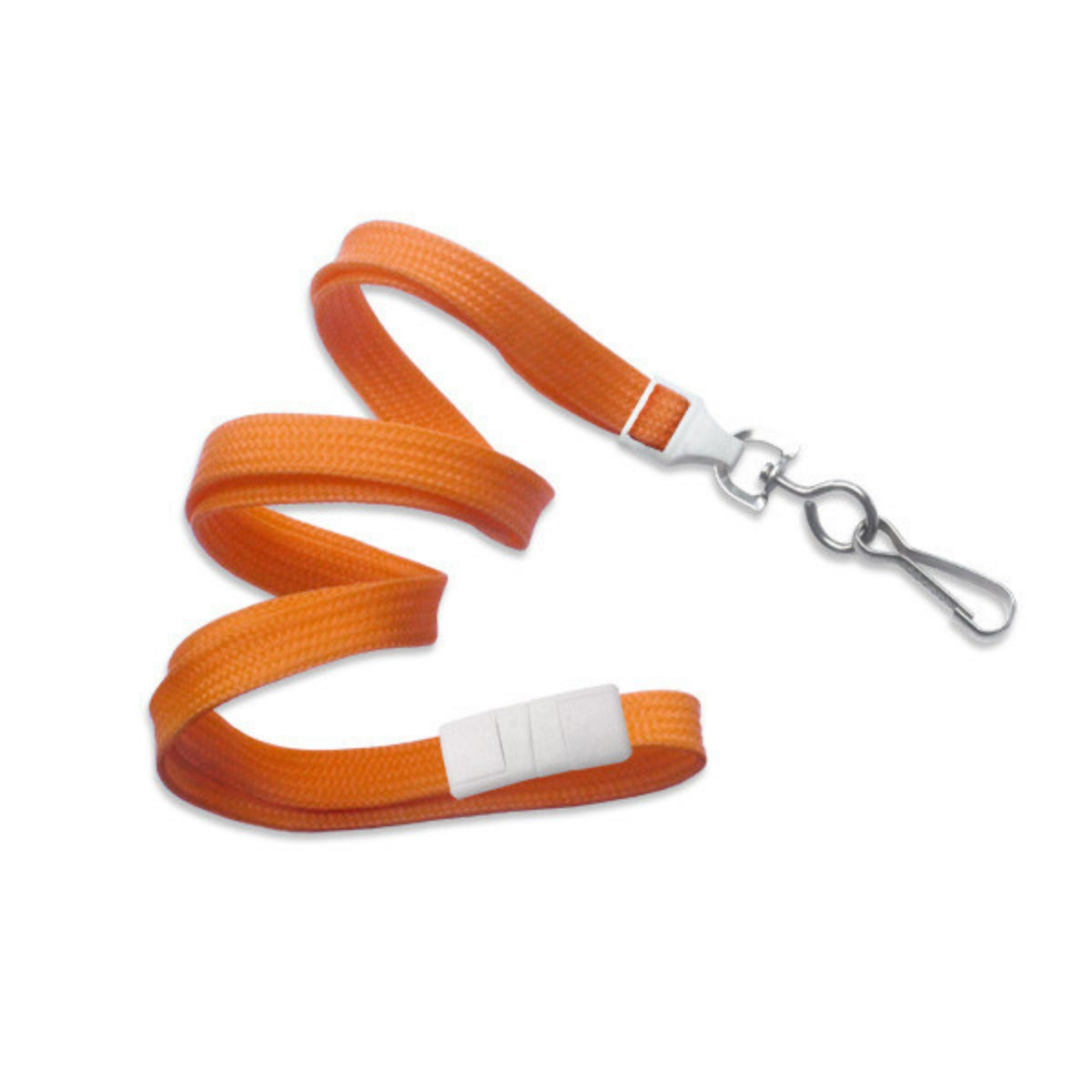 Blank Flat Woven Lanyards with Breakaway Release