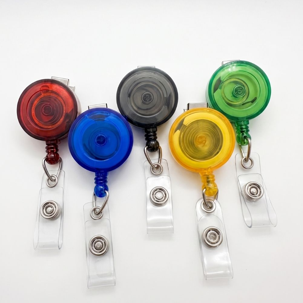 Round Translucent ID Badge Reel