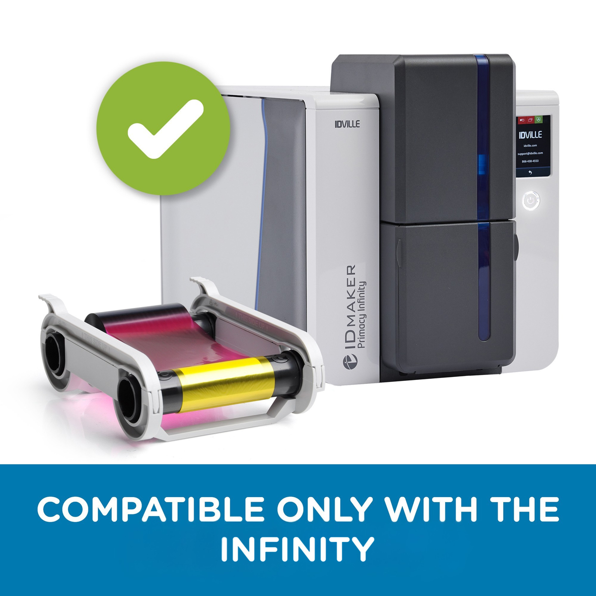 ID Maker® Infinity - YMCKO Printer Ribbon - 200 Prints
