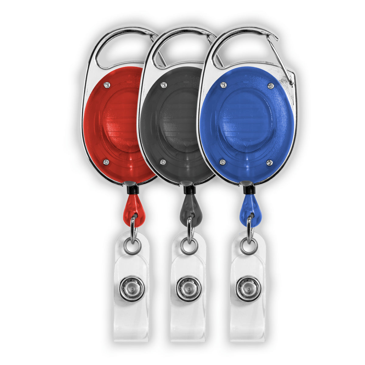 Carabiner ID Badge Reel w/ LED Light