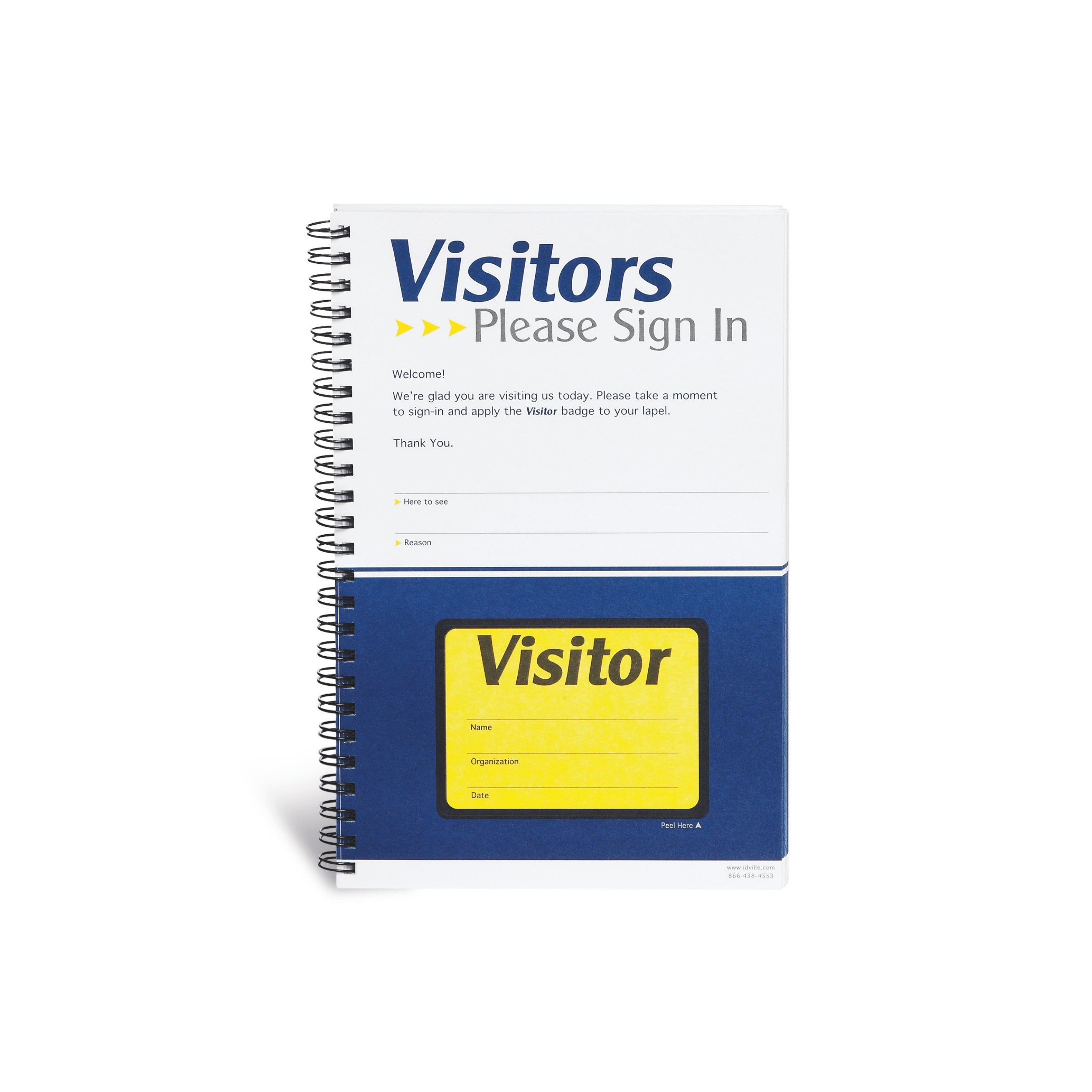Visitor Login Book - 50 Adhesive Badges